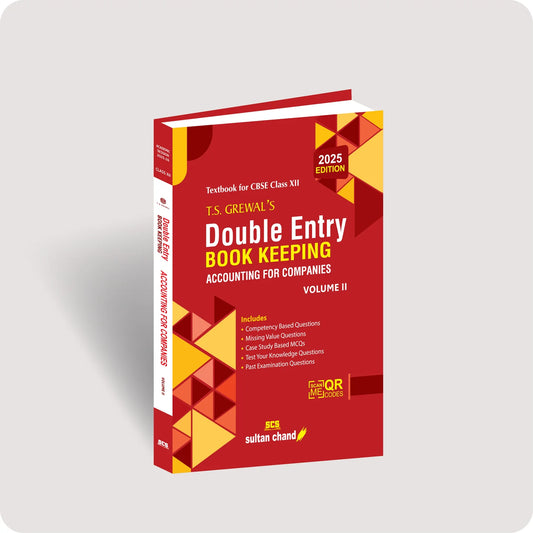 T.S. Grewal Textbook Double Entry Book-Keeping (Vol 2) by Sultan Chand |2025| (English Medium)