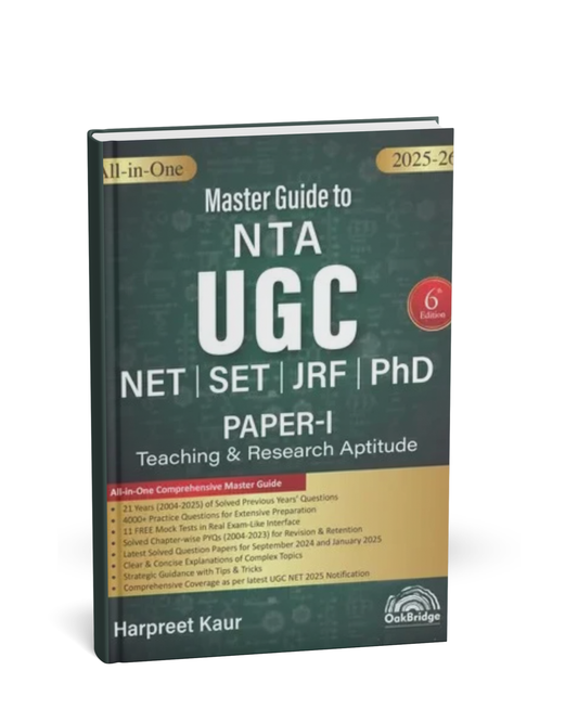 OAK BRIDGE All-in-One Master Guide to NTA UGC NET (Paper I) Teaching & Research Aptitude by Harpreet Kaur | 6th Edition (English Medium)