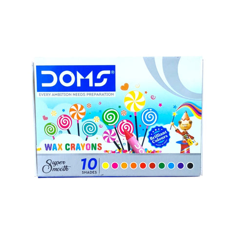 Doms Wax Crayons Super Smooth 10 Shades