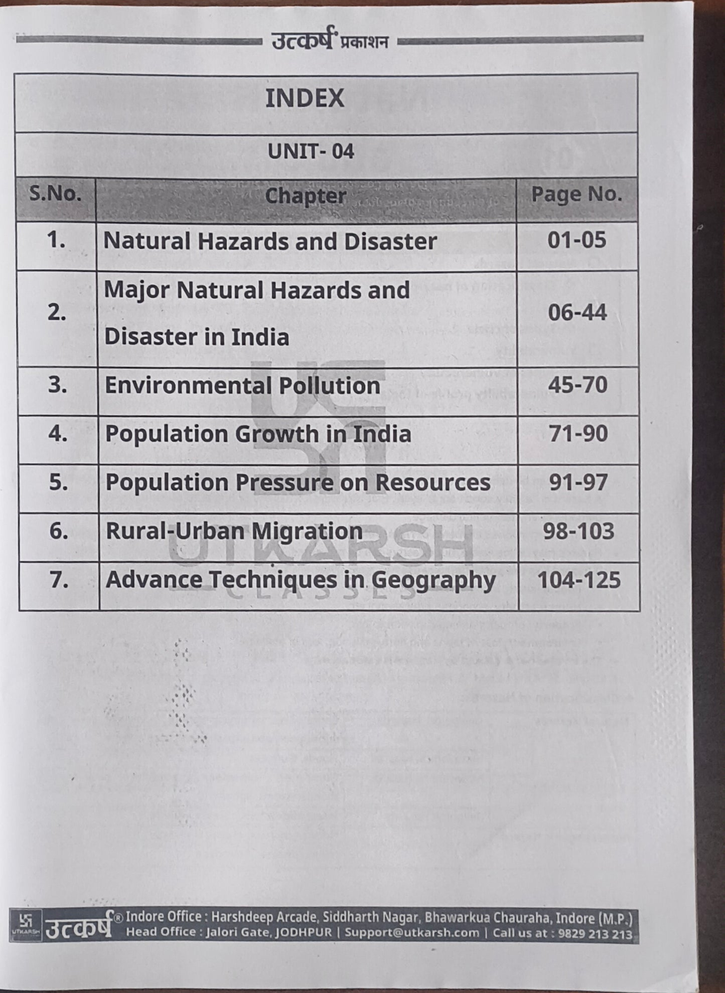 "MPPSC Mains Disasters and Techniques Paper 1 Unit 4 By Utkarsh Classes "