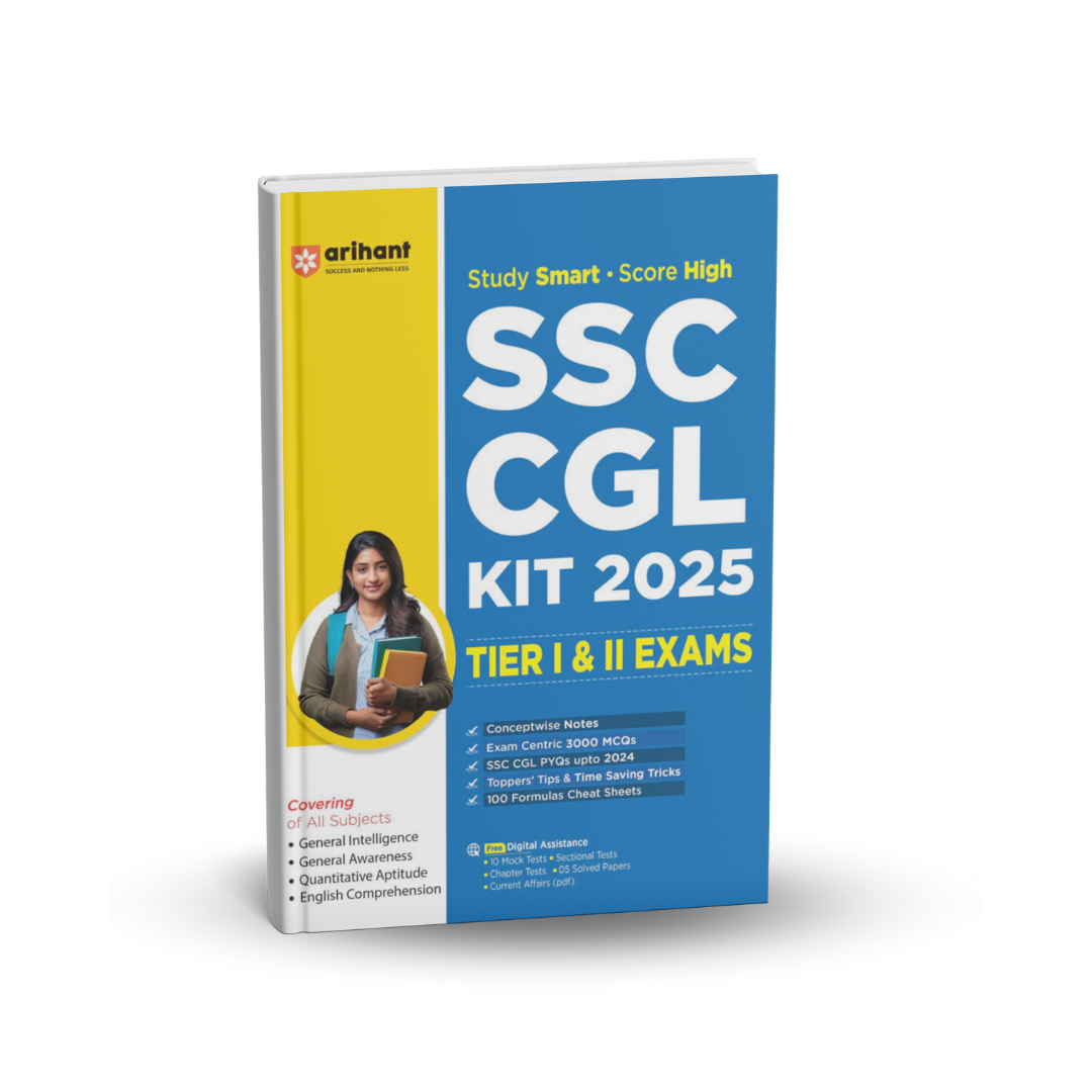 Arihant SSC CGL Tier I & II Kit-2025 Conceptwise Notes & 3000+ MCQs | (English)