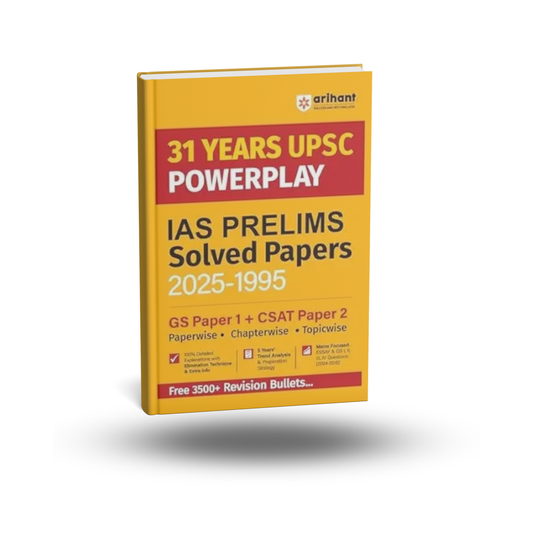 Arihant 31 Years UPSC Powerplay IAS Pre Solved Papers (1995‑2025) [English Medium]