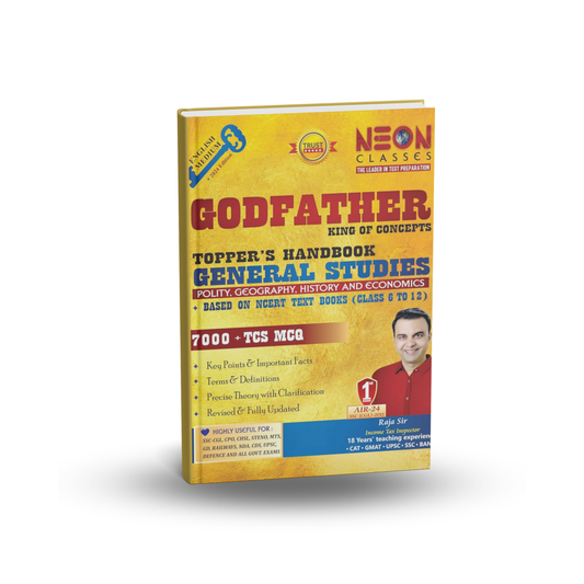 Neon Classes Godfather Topper’s Handbook General Studies (English) | Polity, History, Geography, Economics & Computer