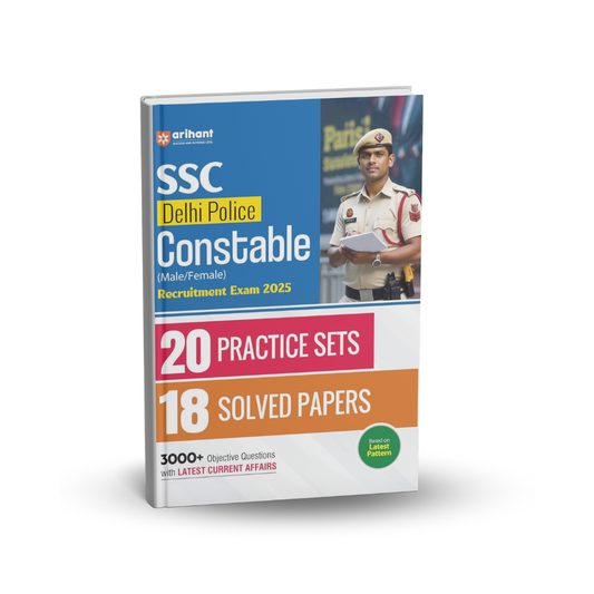 Arihant SSC Delhi Police Constable (English) 20 Practice Sets & 18 Solved Papers | 3000+ Questions