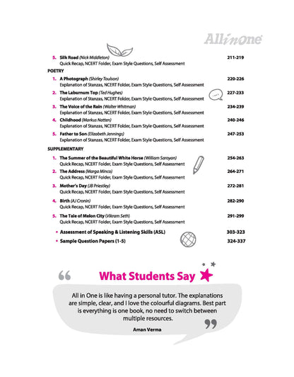 Arihant All in One English core – CBSE  Class 11th 2026-27 (English Medium )