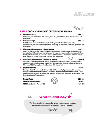 Arihant All in One Sociology Class 12 for CBSE Exams 2026-27 | Revised Edition