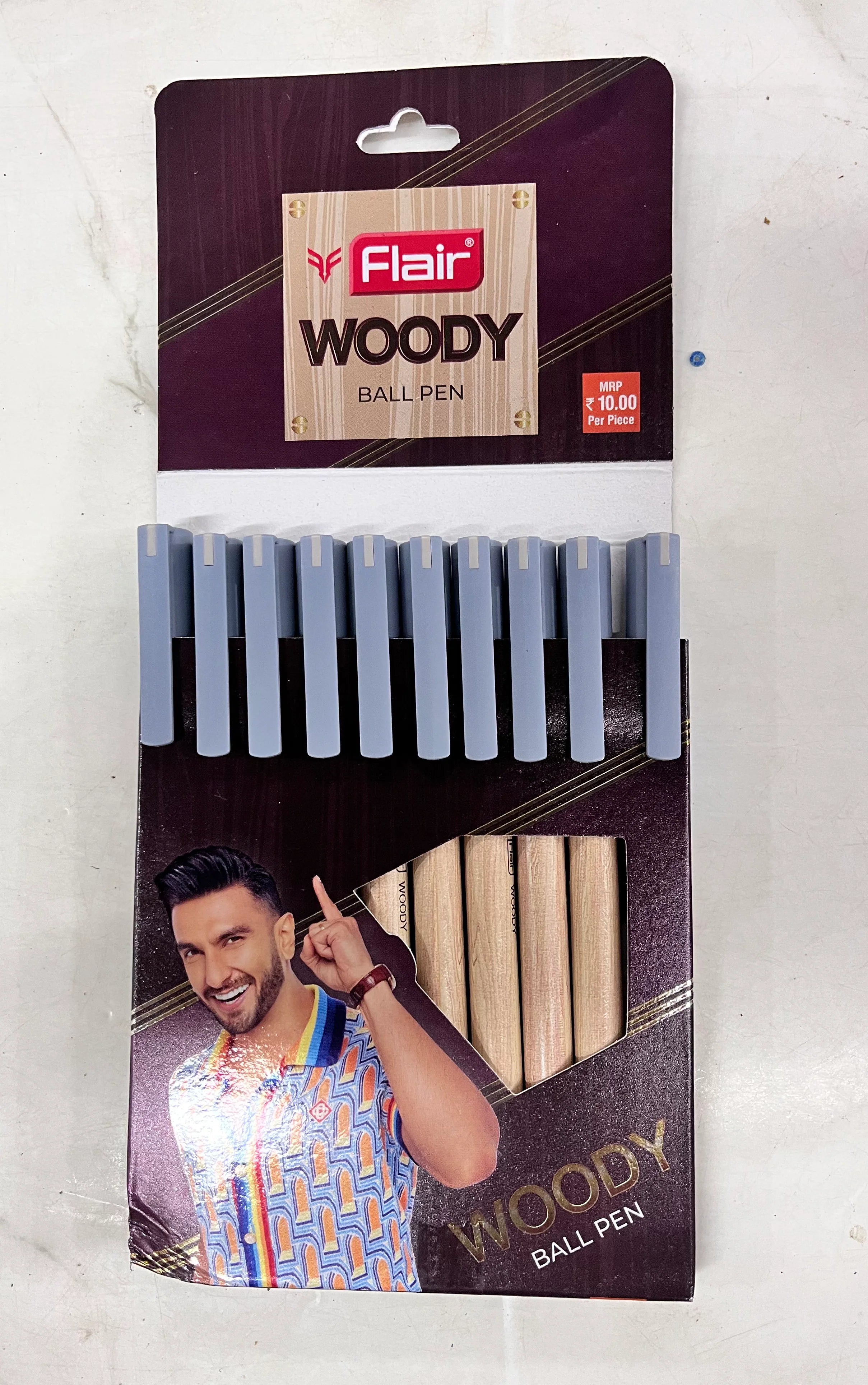 Flair Woody Ball Pen – 10 Piece Pack (Black Ink)