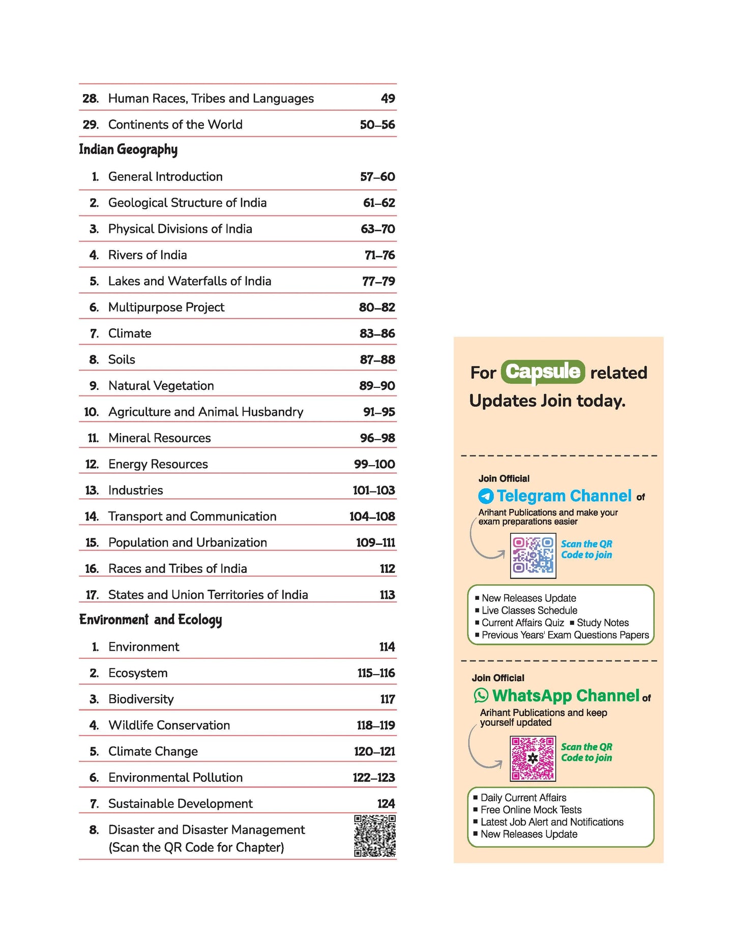 Arihant Publication Geography Capsule Handwritten Notes (English Medium)