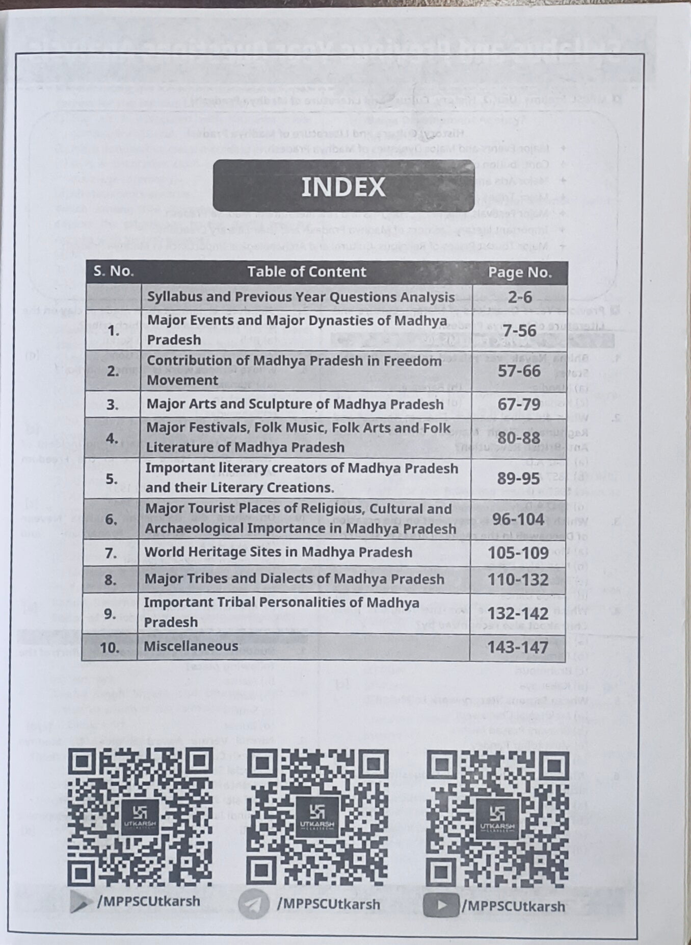 History, Culture and Literature of Madhya Pradesh – Unit 2 (MPPSC Prelims) By Utkarsh Classes