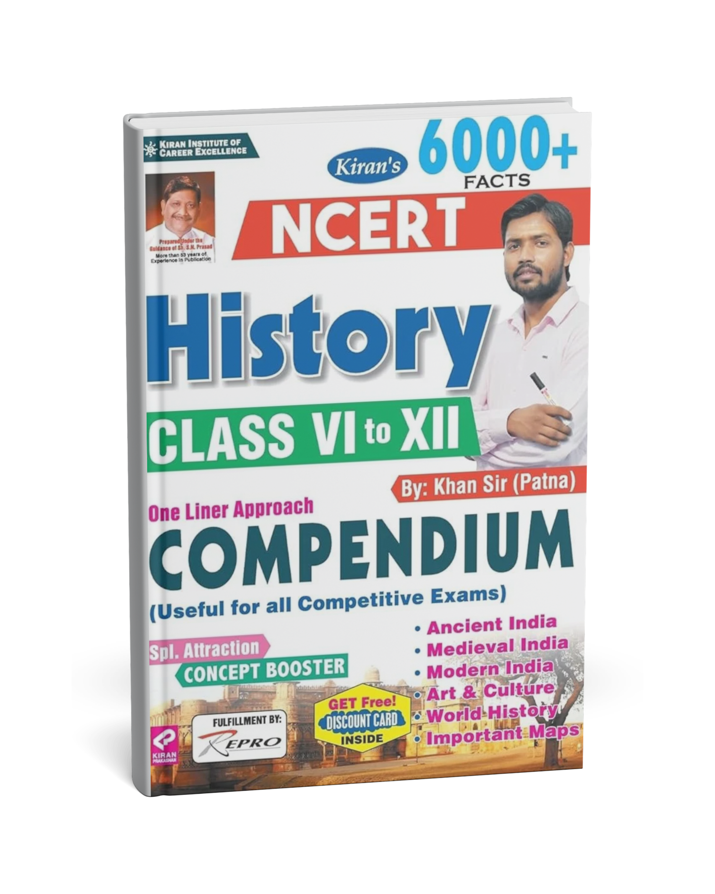 Kiran - NCERT History Compendium for Class 6th to 12th – 6000+ Facts [English Medium]