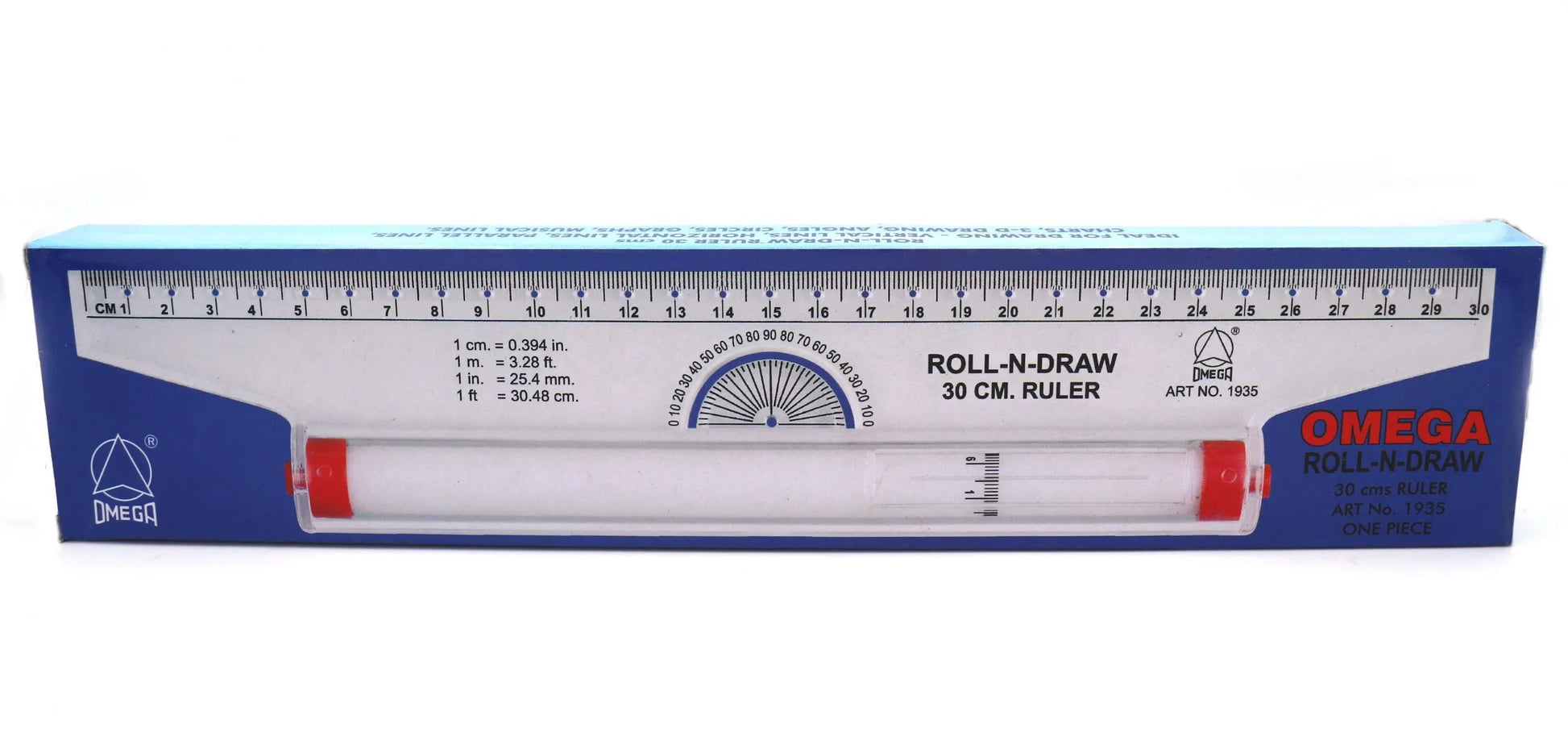 Omega Roll-N-Draw 30 cm Ruler – Smooth Rolling Scale for Accurate Meas ...