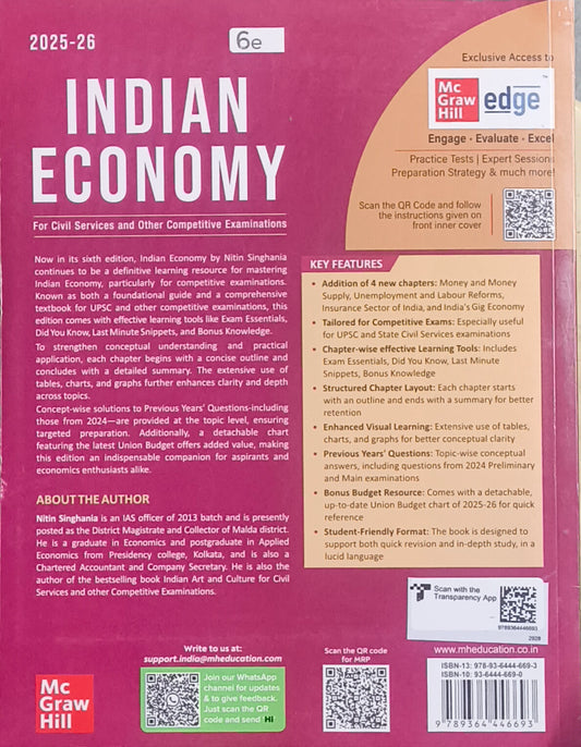 "Indian Economy By Nitin Singhania (English Medium) – TMH  "