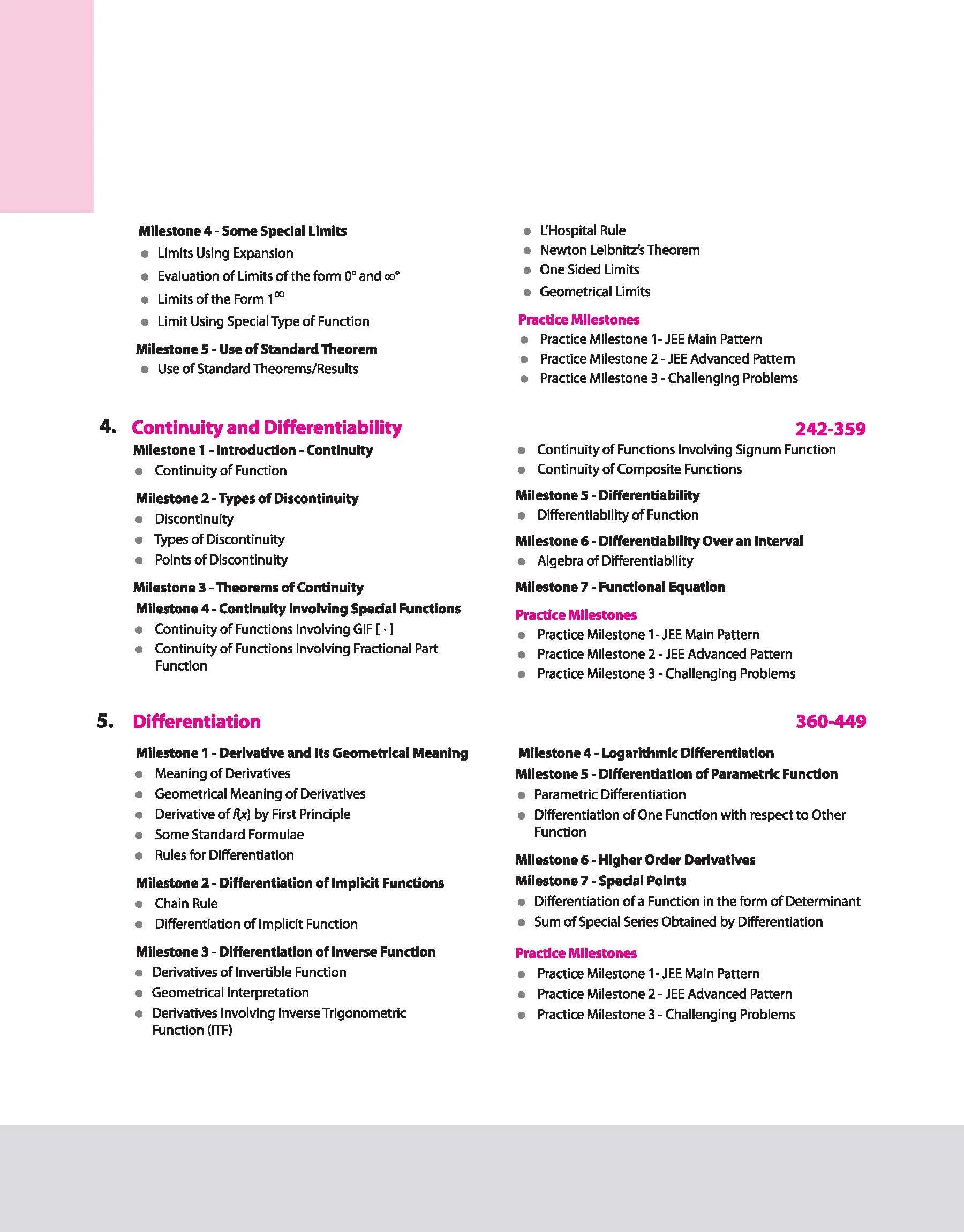 Arihant Skills in Mathematics for JEE Main & Advanced – Differential Calculus | Fully Revised Edition 2025-26 | Theory & Practice Milestones(Arihant)