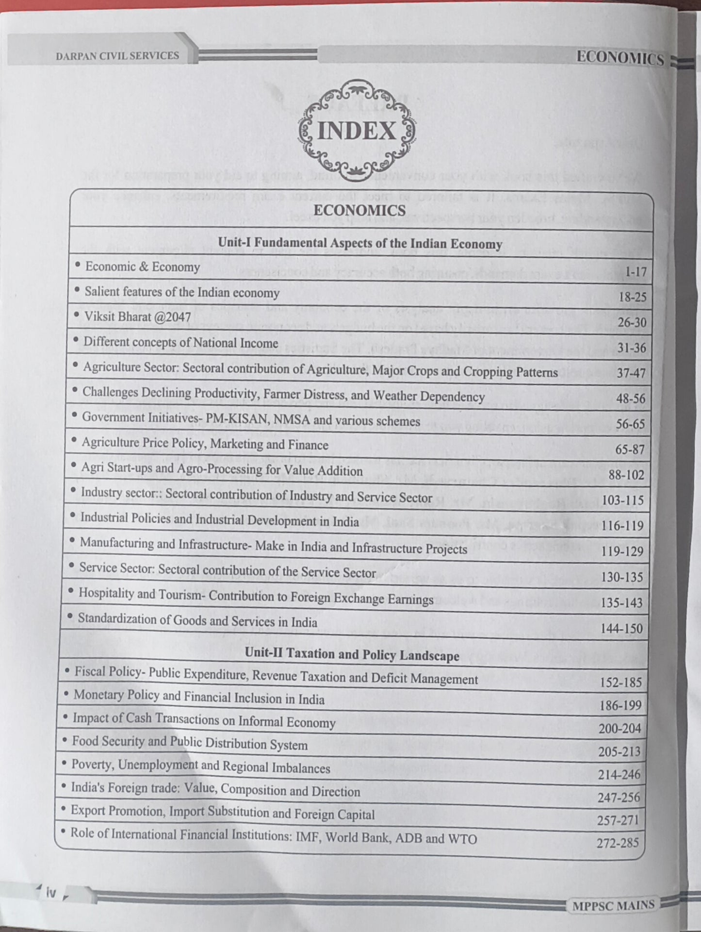 MPPSC Mains Paper 3 – Economics (Unit 1–5) By Darpan Publication [English Medium]