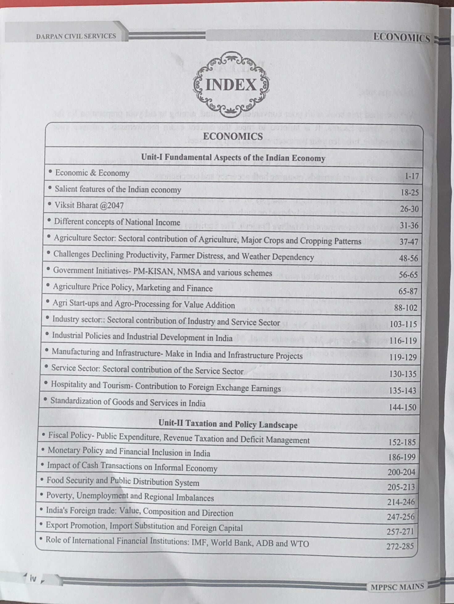 MPPSC Mains Paper 3 – Economics (Unit 1–5) By Darpan Publication [English Medium]