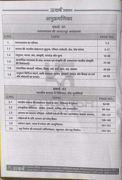 "MPPSC Mains Samajshastra Paper 2 Unit 1 to 5 By Utkarsh Classes  "