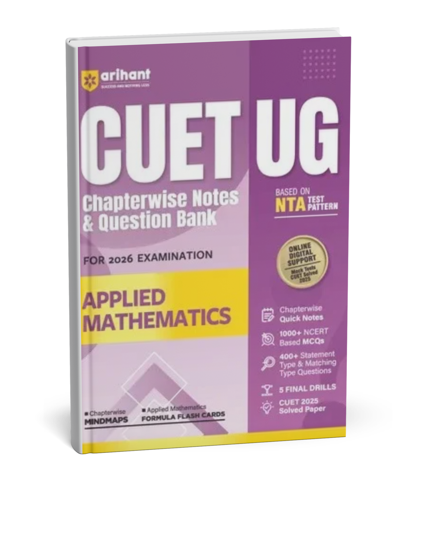 Arihant CUET UG 2026 Applied Mathematics | Chapterwise Notes & Question Bank | English Medium
