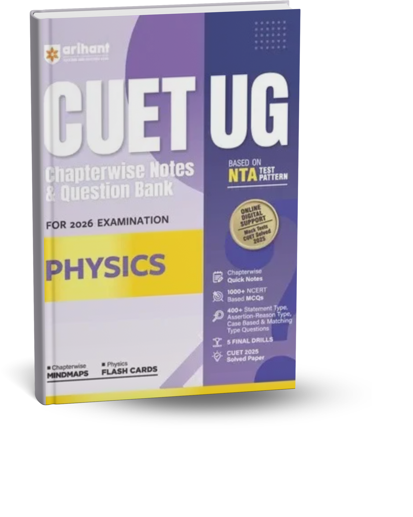 Arihant CUET UG 2026 Physics | Chapterwise Notes & Question Bank | English Medium