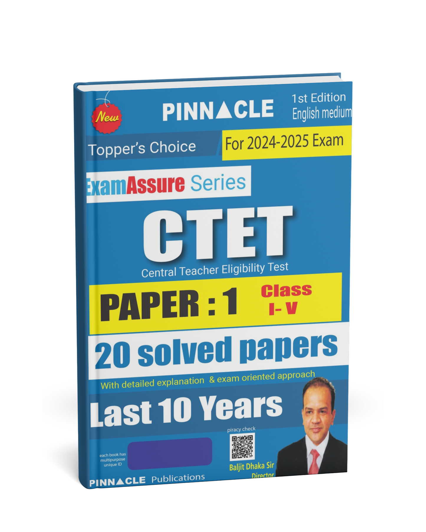 Pinnacle CTET Paper 1 (Class 1–5) – 20 Solved Papers | 1st Edition [English]