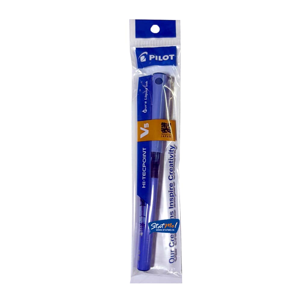 Pilot Hi-Tecpoint V5 Roller Pen – Blue Ink, Smooth & Precise Writing
