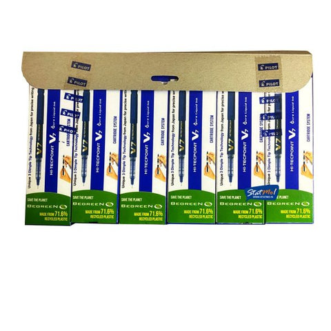 Pilot Hi-Tecpoint V7 Pure Liquid Ink Pen Set of 6 Red | Smooth Roller Pen
