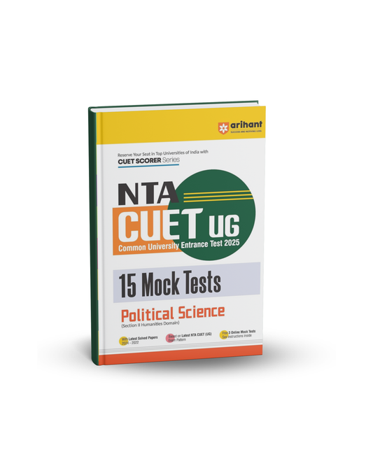 Arihant NTA CUET UG 2025 Political Science section | 15 Mock Tests |English Medium