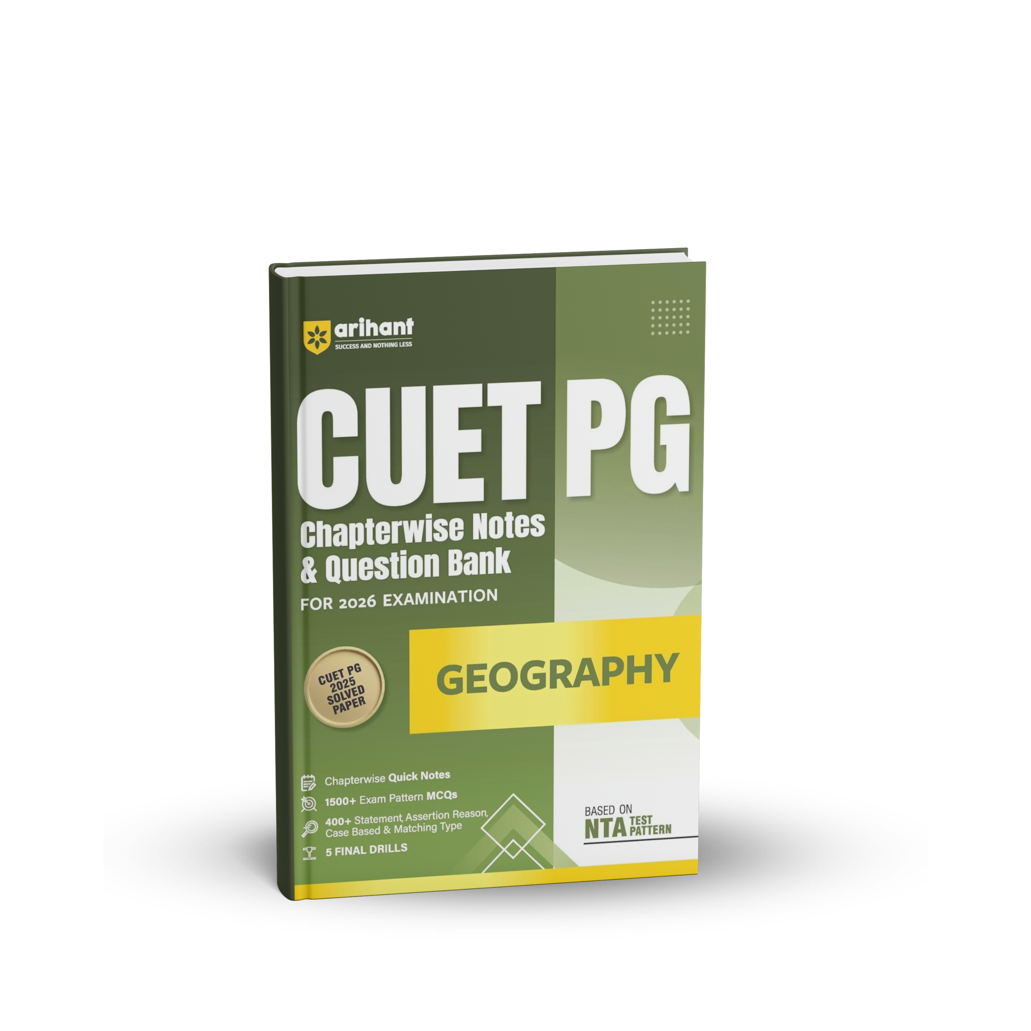 Arihant CUET PG 2026 Geography Chapterwise Notes & Question Bank | English Medium