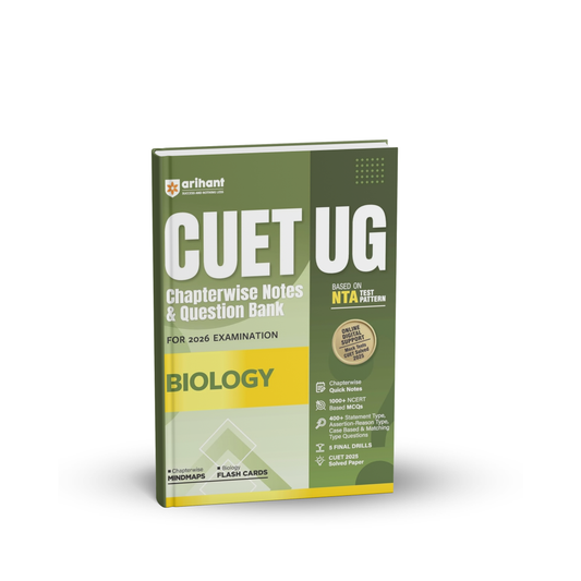 Arihant CUET UG 2026 Biology Chapterwise Notes & Question Bank | English Medium