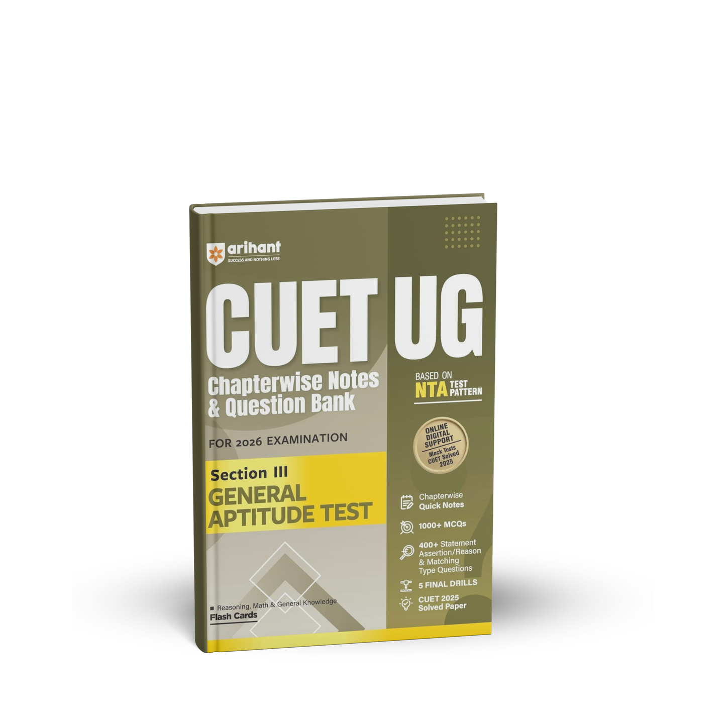 Arihant CUET UG 2026 General Aptitude Test (Section III) | Chapterwise Notes & Question Bank | Hindi Medium