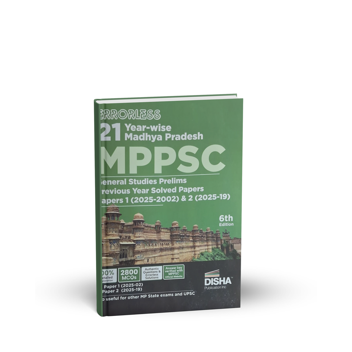 Disha Errorless 21 Year-wise MPPSC General Studies Prelims Paper 1 & Paper 2, 6th Edition | English Medium