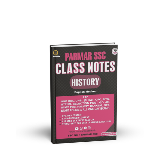 Parmar SSC Class Notes – History By Parmar Sir (1st Edition) English Medium