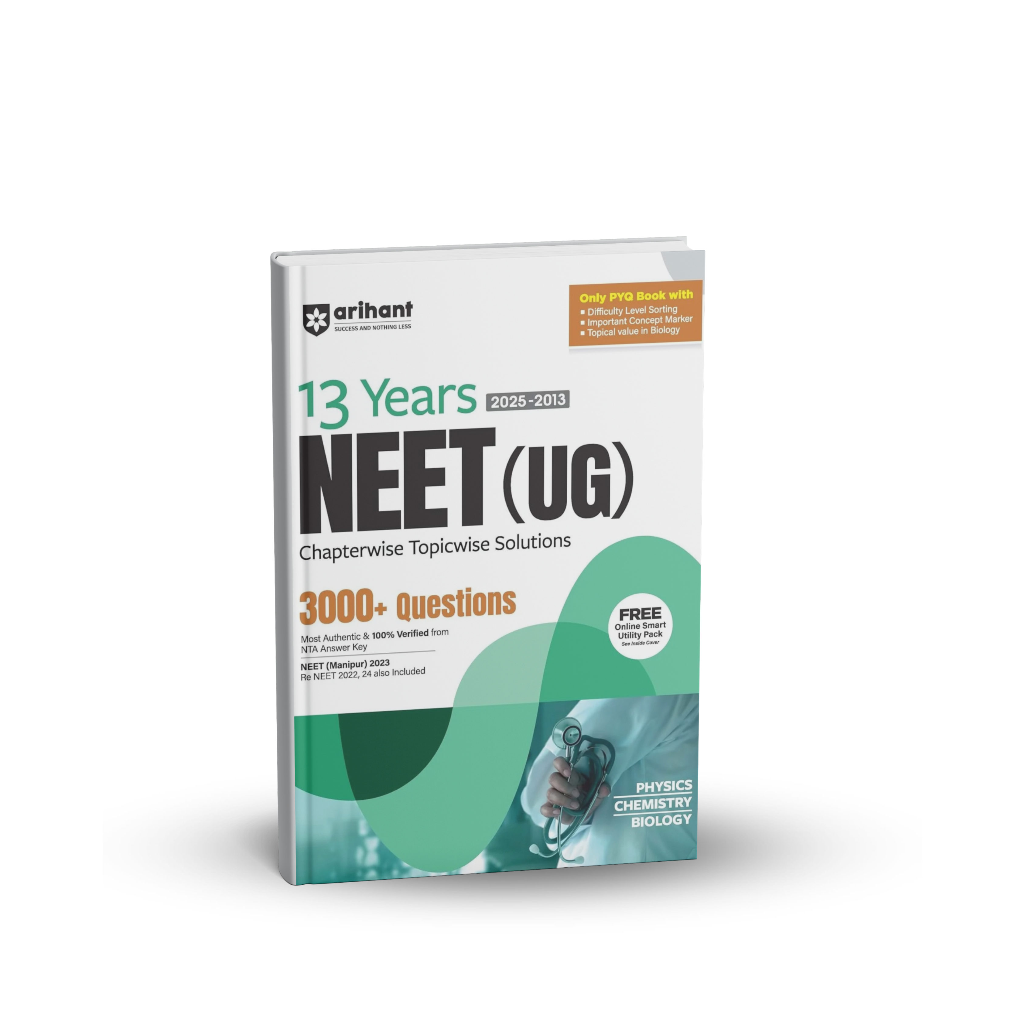 Arihant - 13 Years NEET (UG) Physics, Chemistry & Biology Chapterwise Topicwise Solved Papers [English]