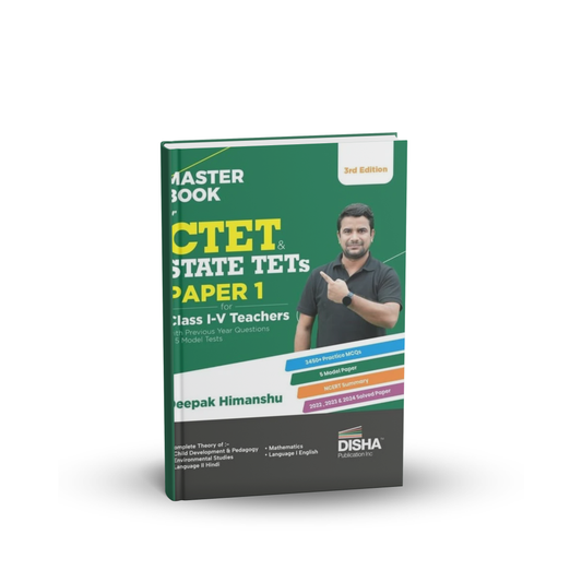 Disha Masterbook for CTET & State TETs Paper 1 by Deepak Himanshu (3rd Edition) 5 Model Tests [English]