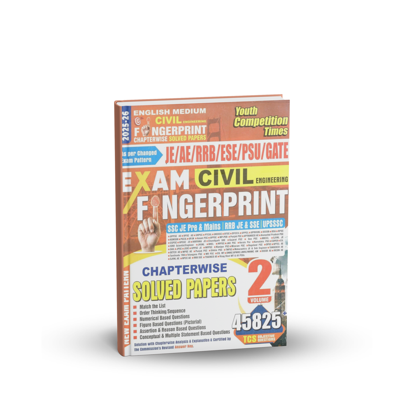 Youth – Civil Engineering Exam Fingerprints (Volume-2) 45825 TCS Objective Questions (English Medium)