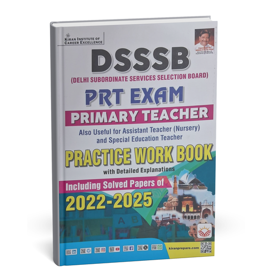 Kiran - DSSSB PRT Practice Workbook Solved Papers 2022–2025 | English Medium