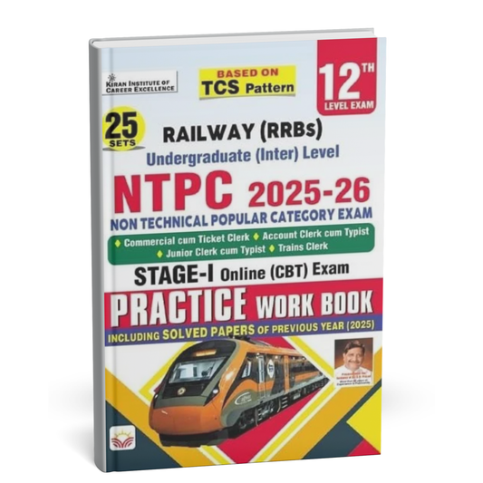 Kiran - Railway (RRBs) NTPC Stage-I Practice Workbook Including Solved Papers 2025–2026 | English Medium