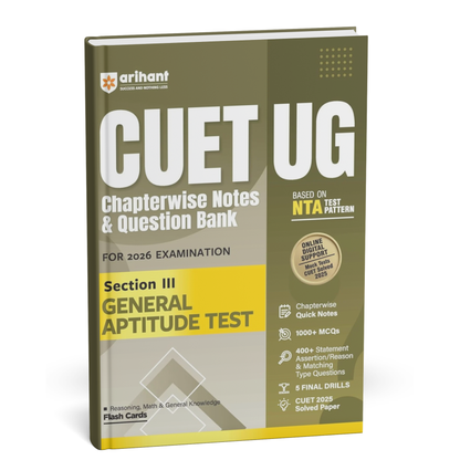 Arihant - CUET UG 2026 General Aptitude Test (Section III) English Medium