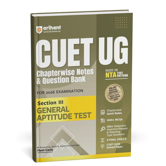 Arihant - CUET UG 2026 General Aptitude Test (Section III) English Medium