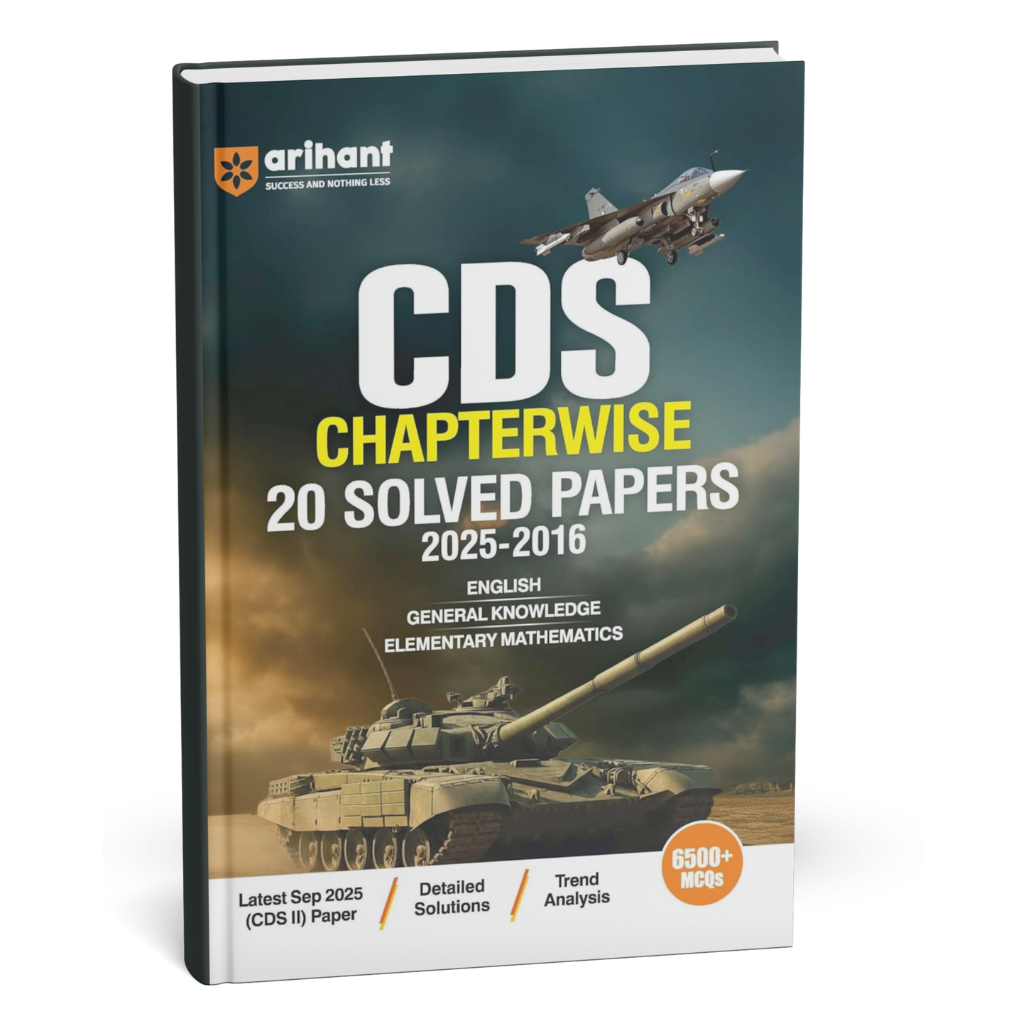 Arihant - UPSC CDS 2026 Chapterwise 20 Solved Papers (2016–2025) 6500+ MCQs | English Medium