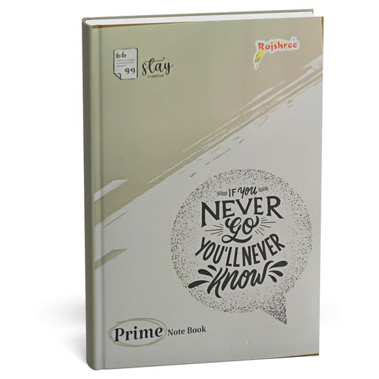 Rajshree Prime Notebook 120 Pages A4 Size | Single Line Ruled | Soft Cover (Cover May Vary)