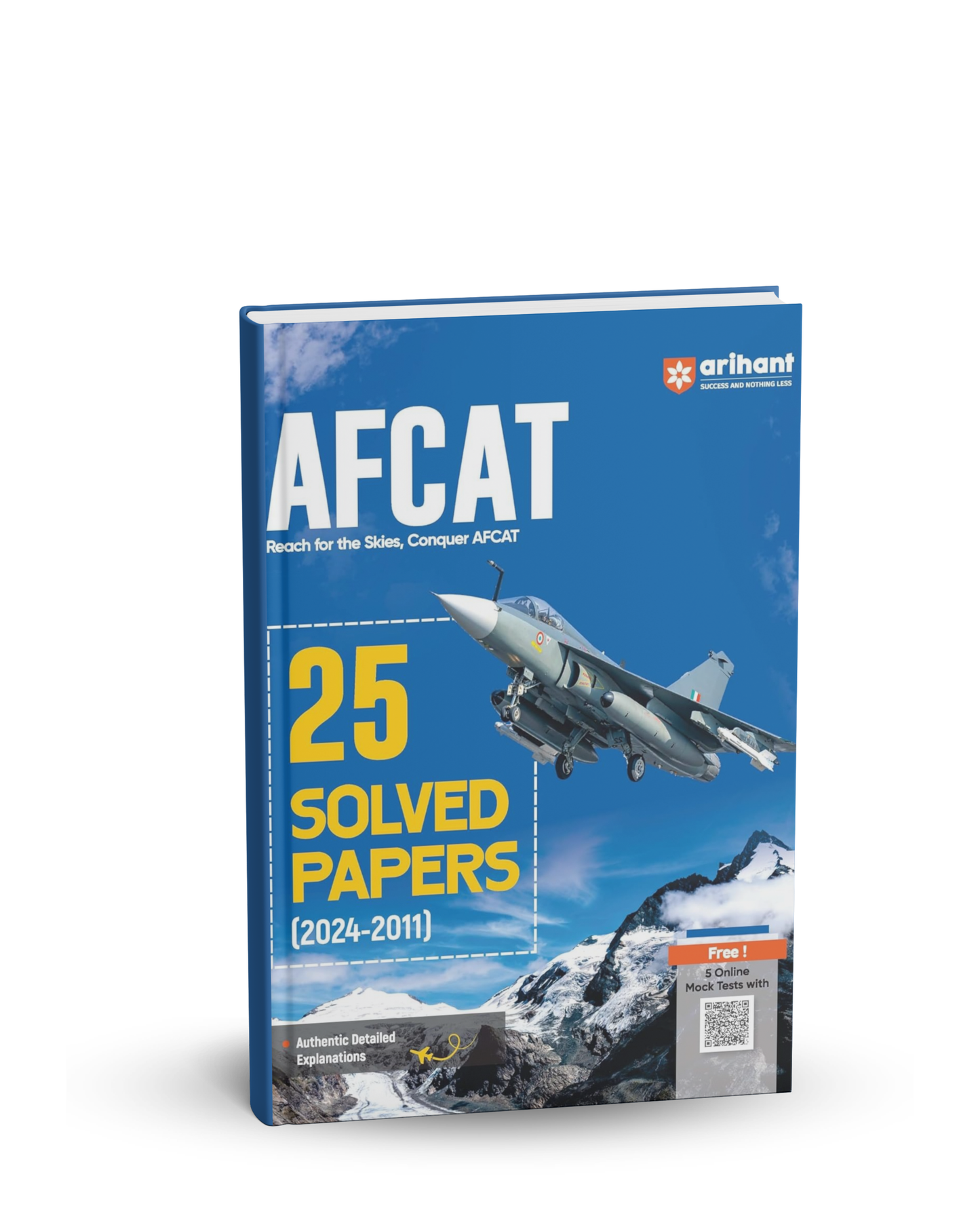 Arihant AFCAT 25 Solved Papers (2024–2011) | Authentic Explanations & Online Mock Tests | English Medium