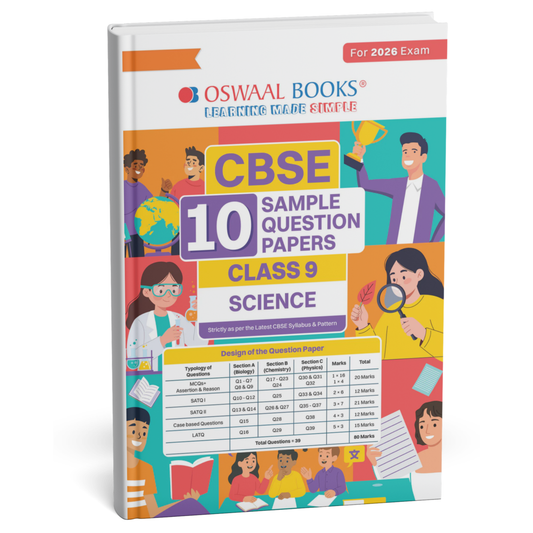 Oswaal CBSE (Class 9) Science – 10 Sample Question Papers Exam 2026 | English Medium