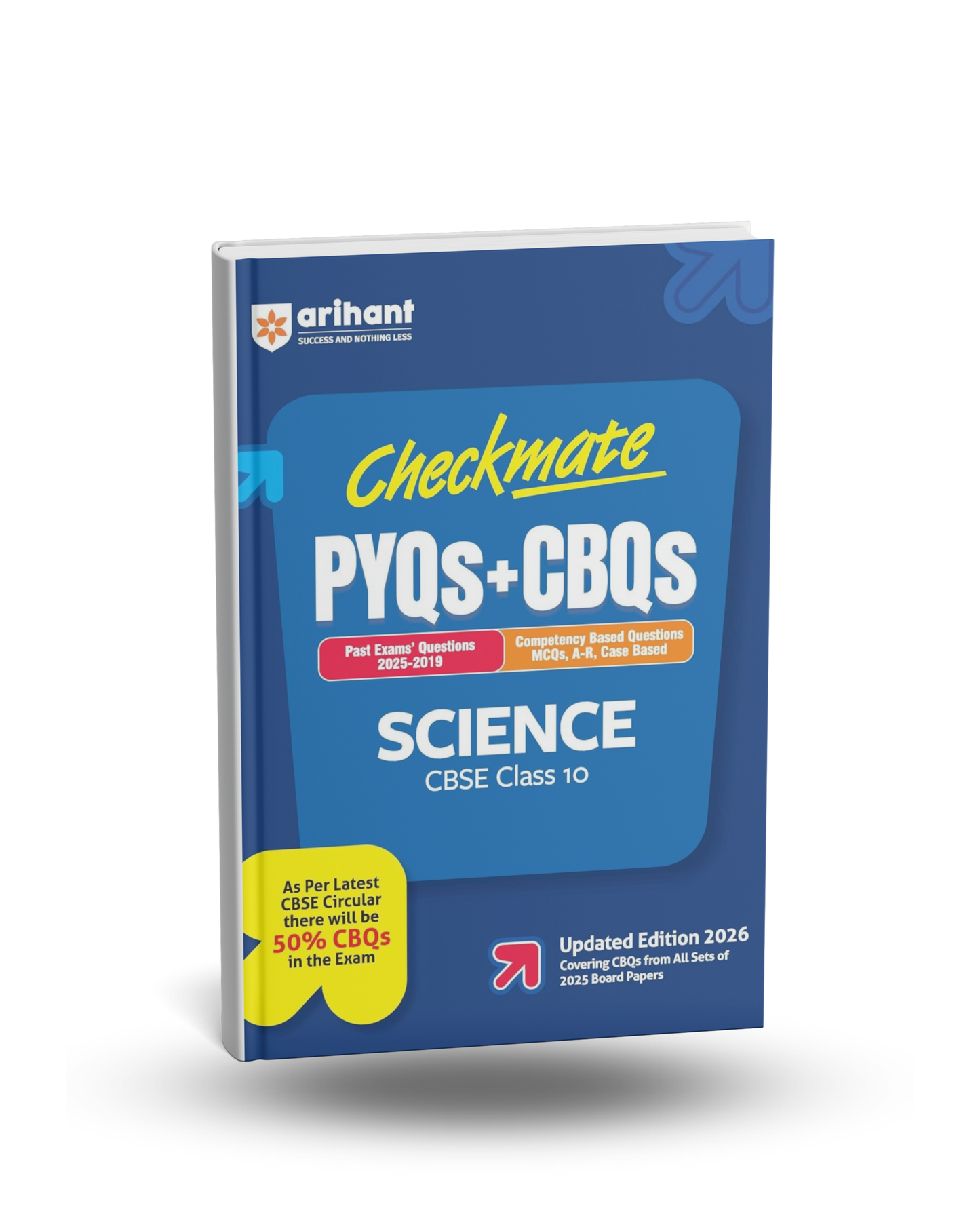 Arihant Checkmate PYQs + CBQs Science Class 10 (Updated Edition 2026) | English Medium