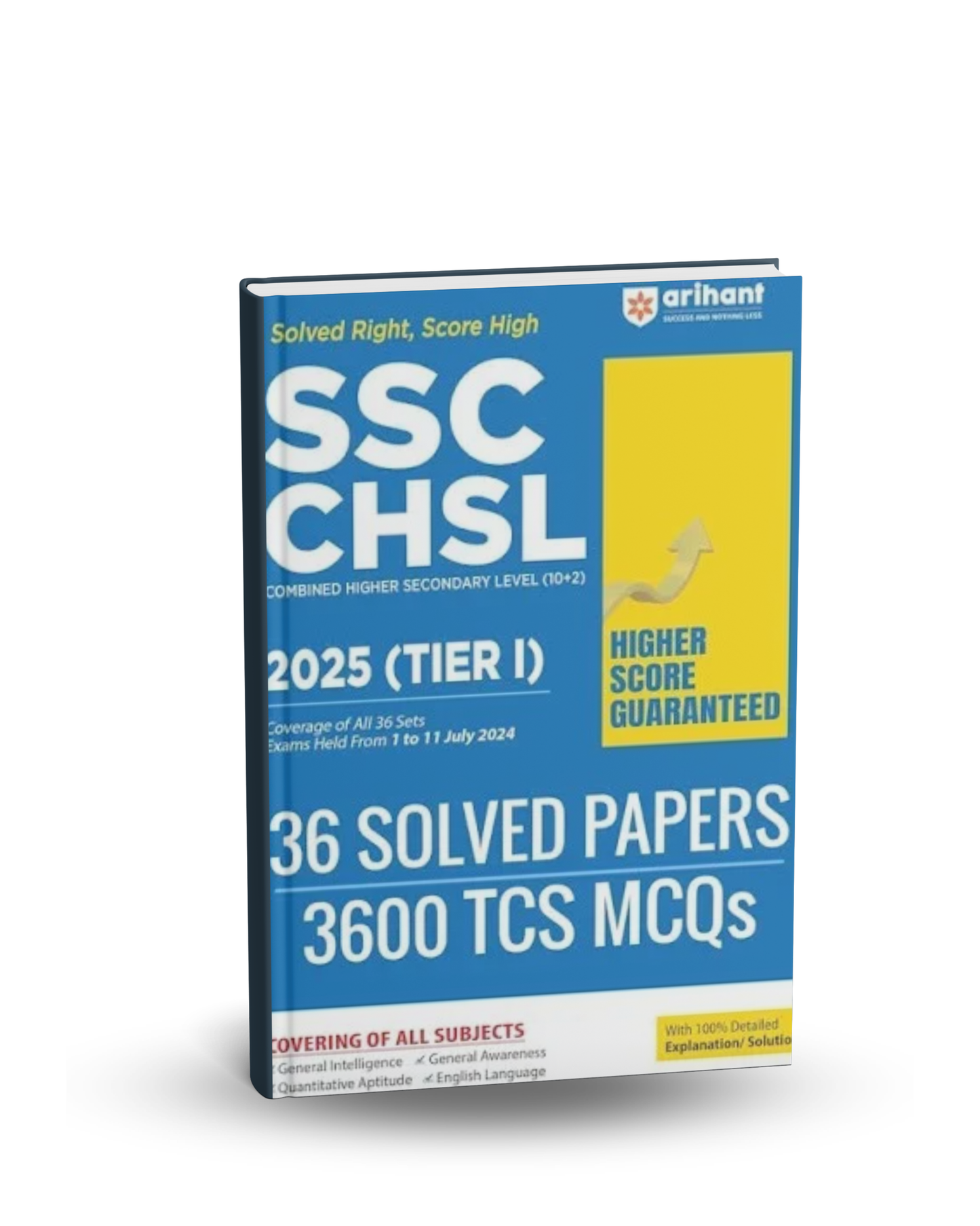 Arihant SSC CHSL 2025 (Tier I) – 36 Solved Papers with 3600 TCS MCQs | English Medium