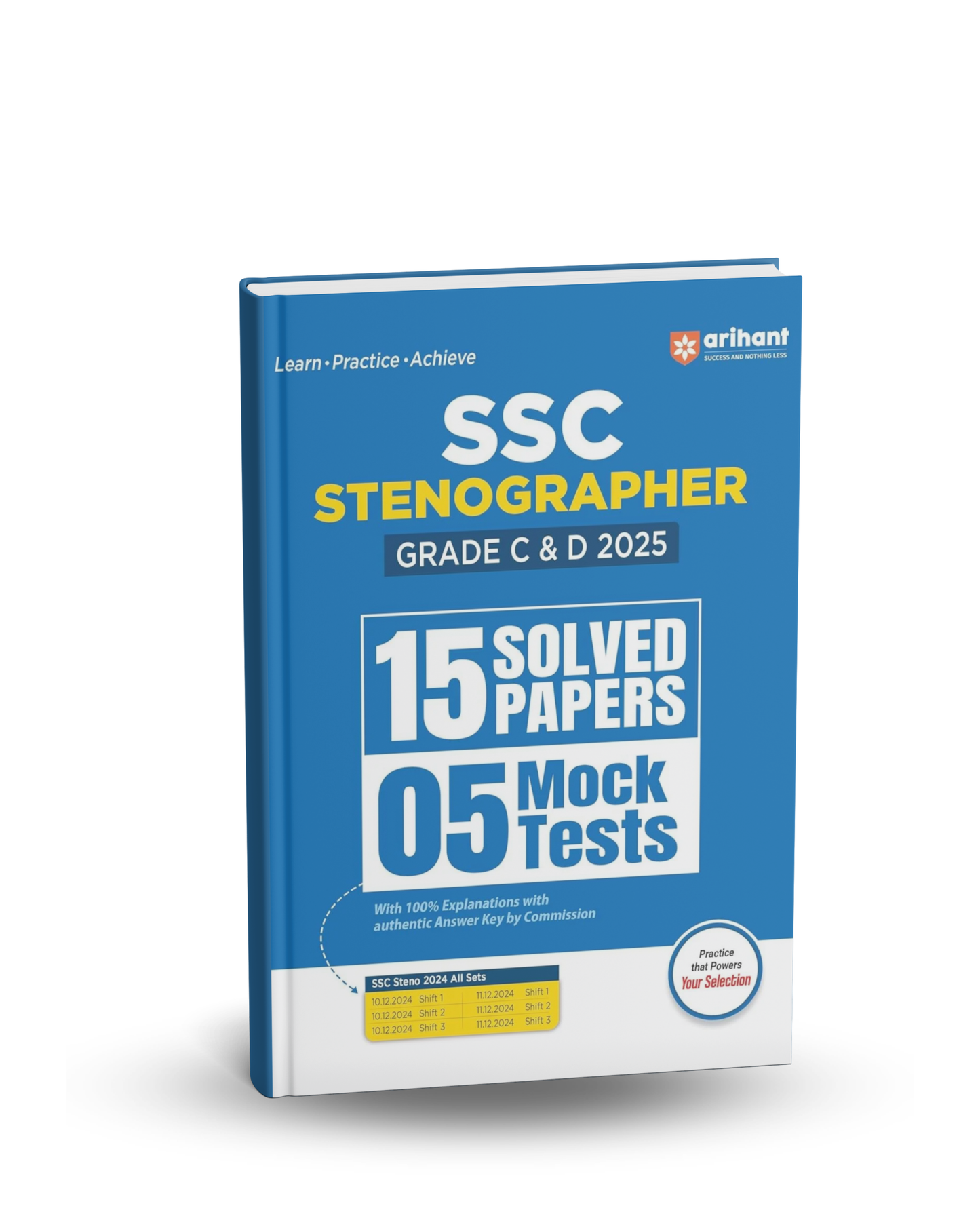 Arihant SSC Stenographer -15 Solved Papers & 5 Mock Tests | English Medium