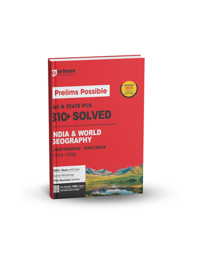 Arihant Prelims Possible IAS & State PCS India & World Geography(310+ Solved)English Medium