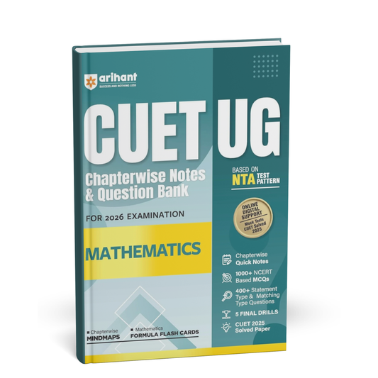 Arihant CUET UG 2026 Mathematics | Chapterwise Notes & Question Bank | English Medium
