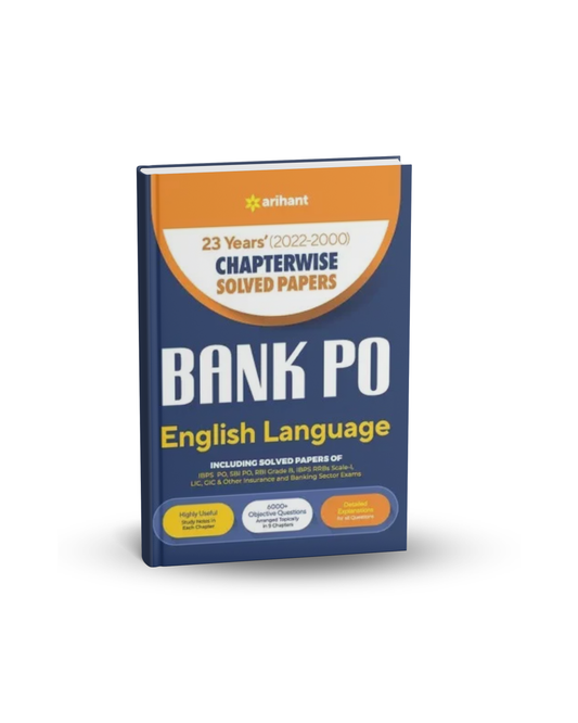Arihant Bank PO English Language Chapterwise Solved Papers (2022–2000)English Medium