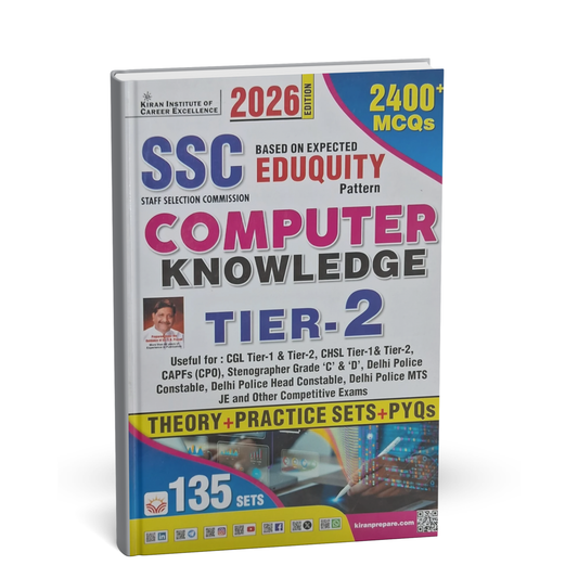 Kiran – SSC TCS Computer Knowledge (Tier-2) Edition 2026 (135 Sets) English Medium