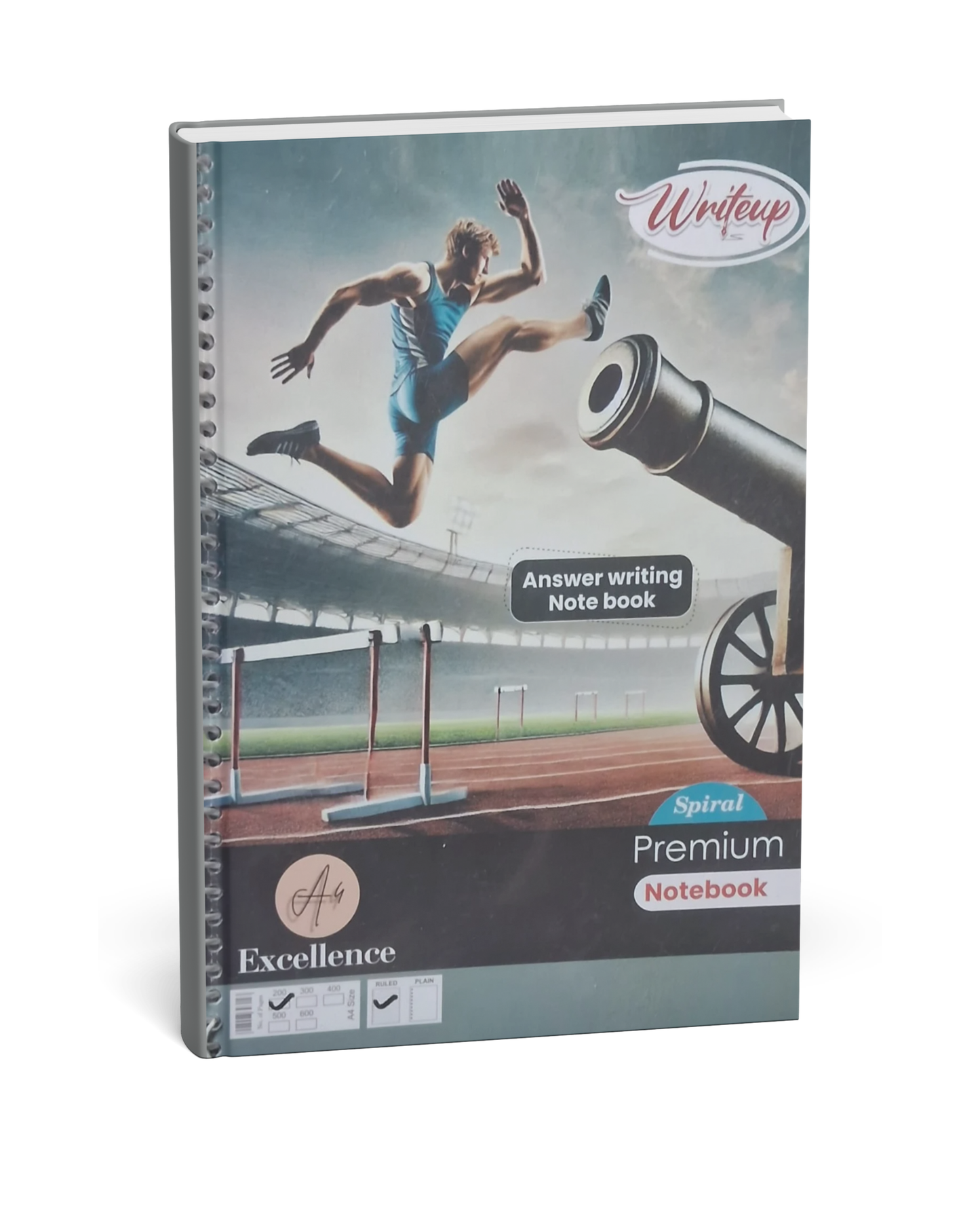 Gyan Spiral Premium Notebook (A4 Size, 200 Pages) Ruled Notebook